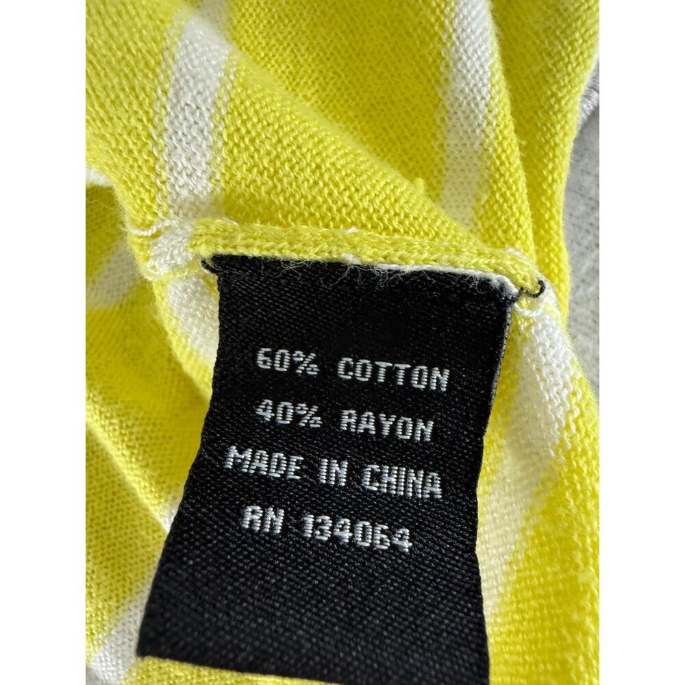 C&C Size M Striped Open Front Cardigan Sweater Ye… - image 5